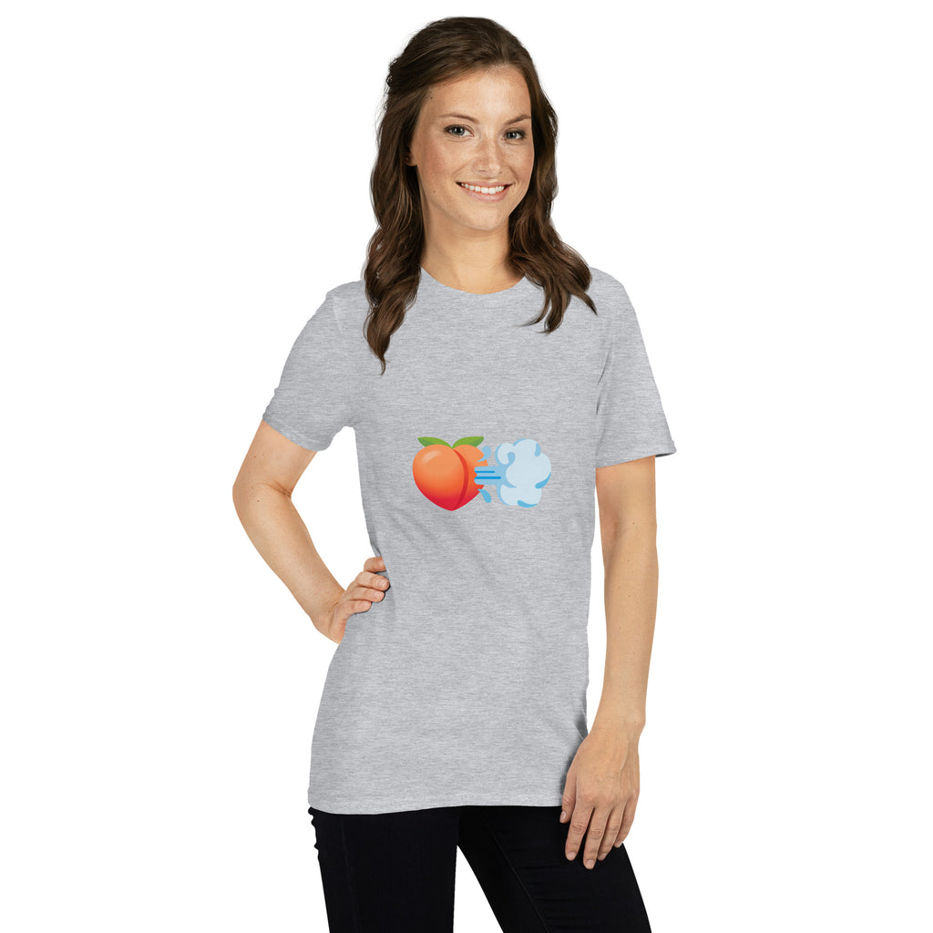 Fart funny graphic tee – bold peach emoji streetwear by The Turd Club