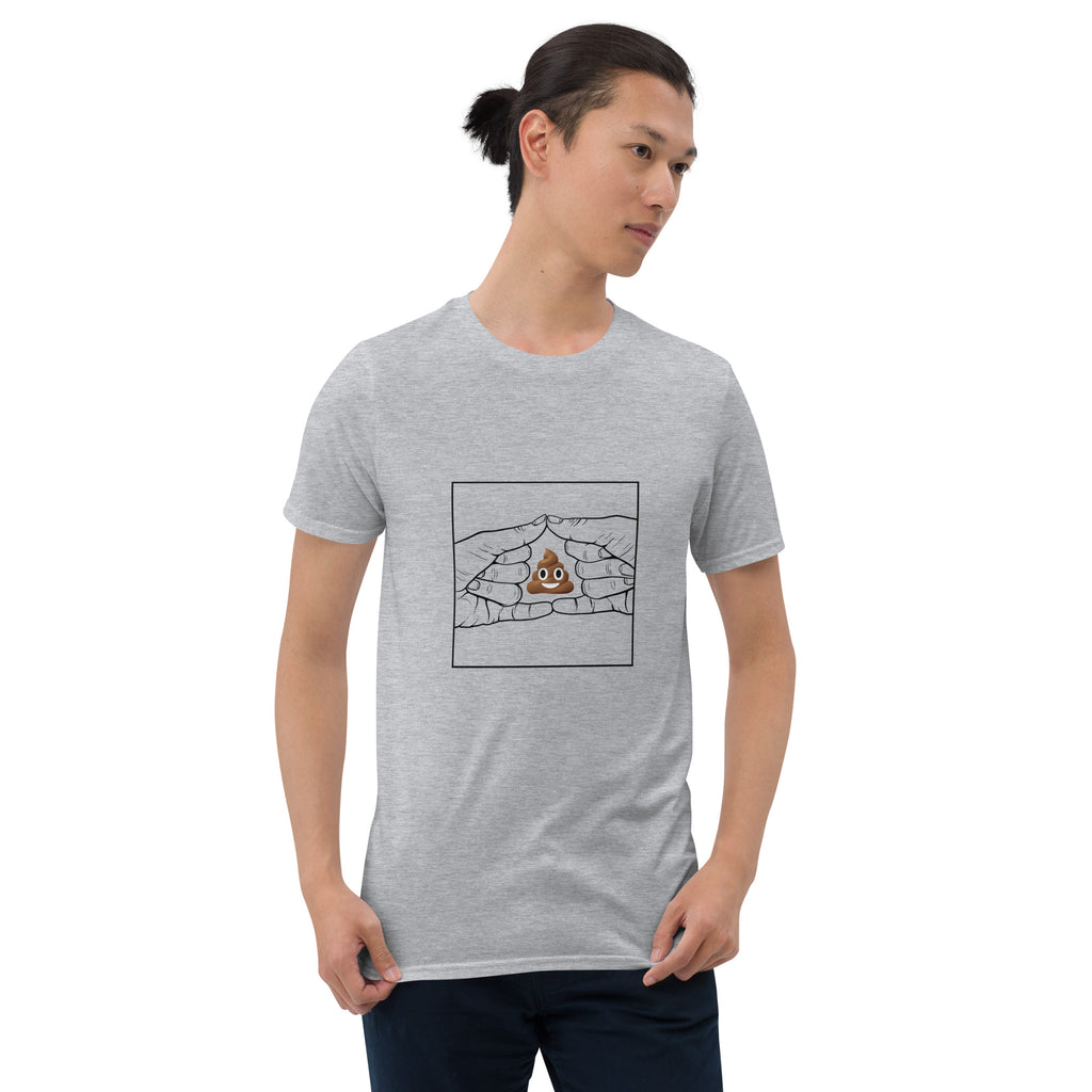 Poo gesture funny poop club graphic tee – unisex fit by The Turd Club