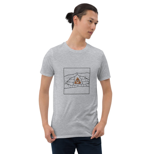 Poo gesture funny poop club graphic tee – unisex fit by The Turd Club