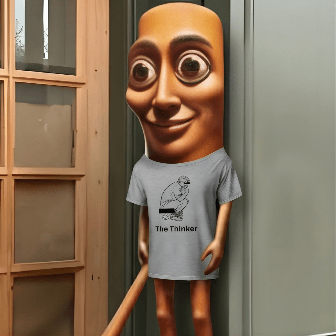The Thinker Funny Graphic T-Shirt | The Turd Club - The Turd Club