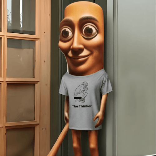 The Thinker Funny Graphic T-Shirt | The Turd Club - The Turd Club