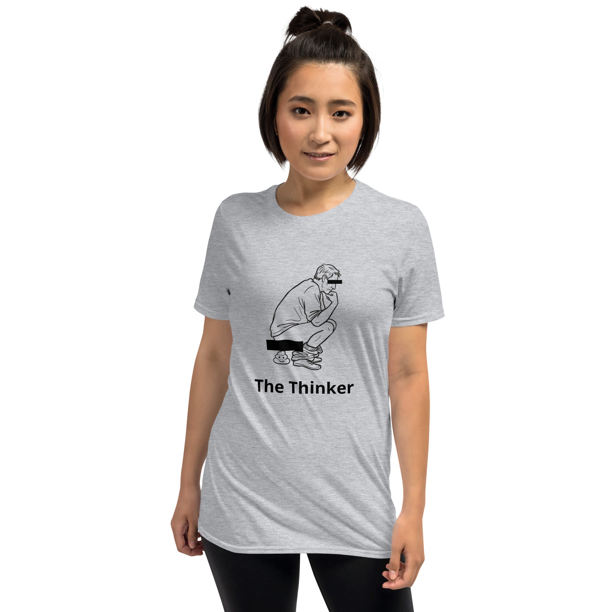 The Thinker funny graphic tee – bathroom humor streetwear by The Turd Club